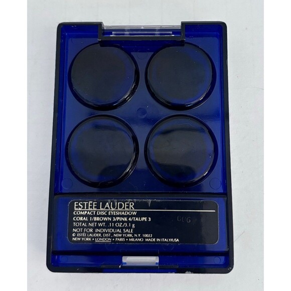 Estee Lauder Compact Disc Eyeshadow Quad Coral Brown Pink Taupe - Picture 3 of 3